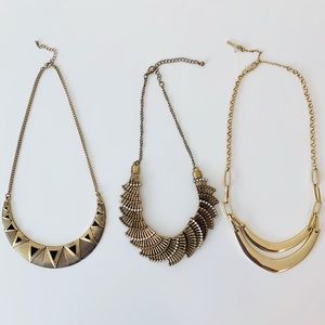 Gold Fashion Necklaces - Set of 3
